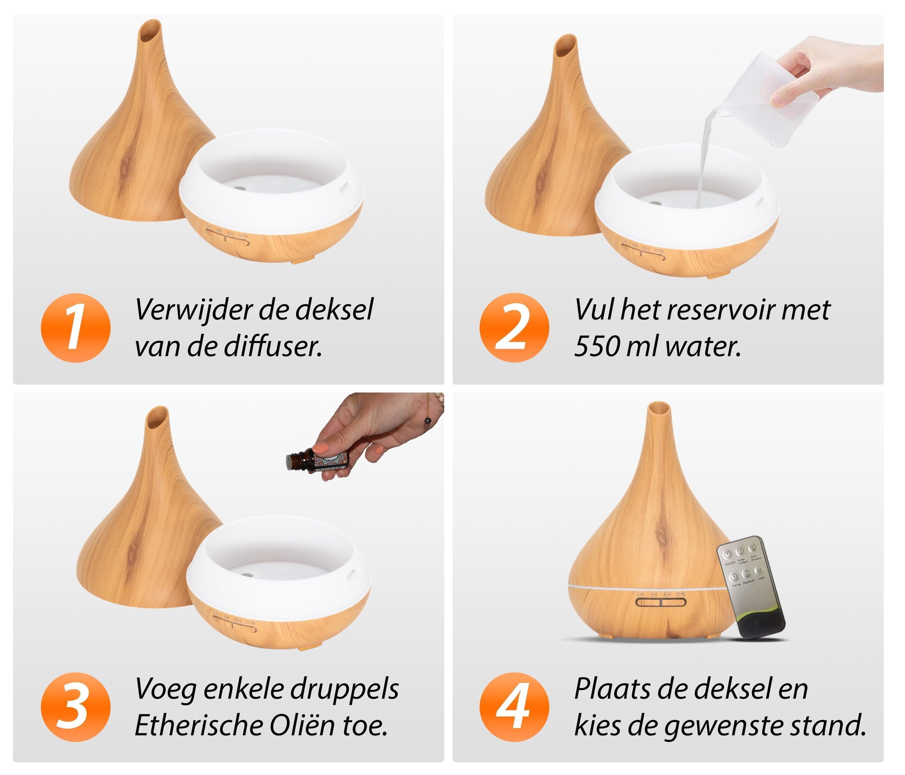 GEURTREND Lotus Pro - Light Wood - Aroma Diffuser 7091049658201 5587.Lotus Light Geurtrend