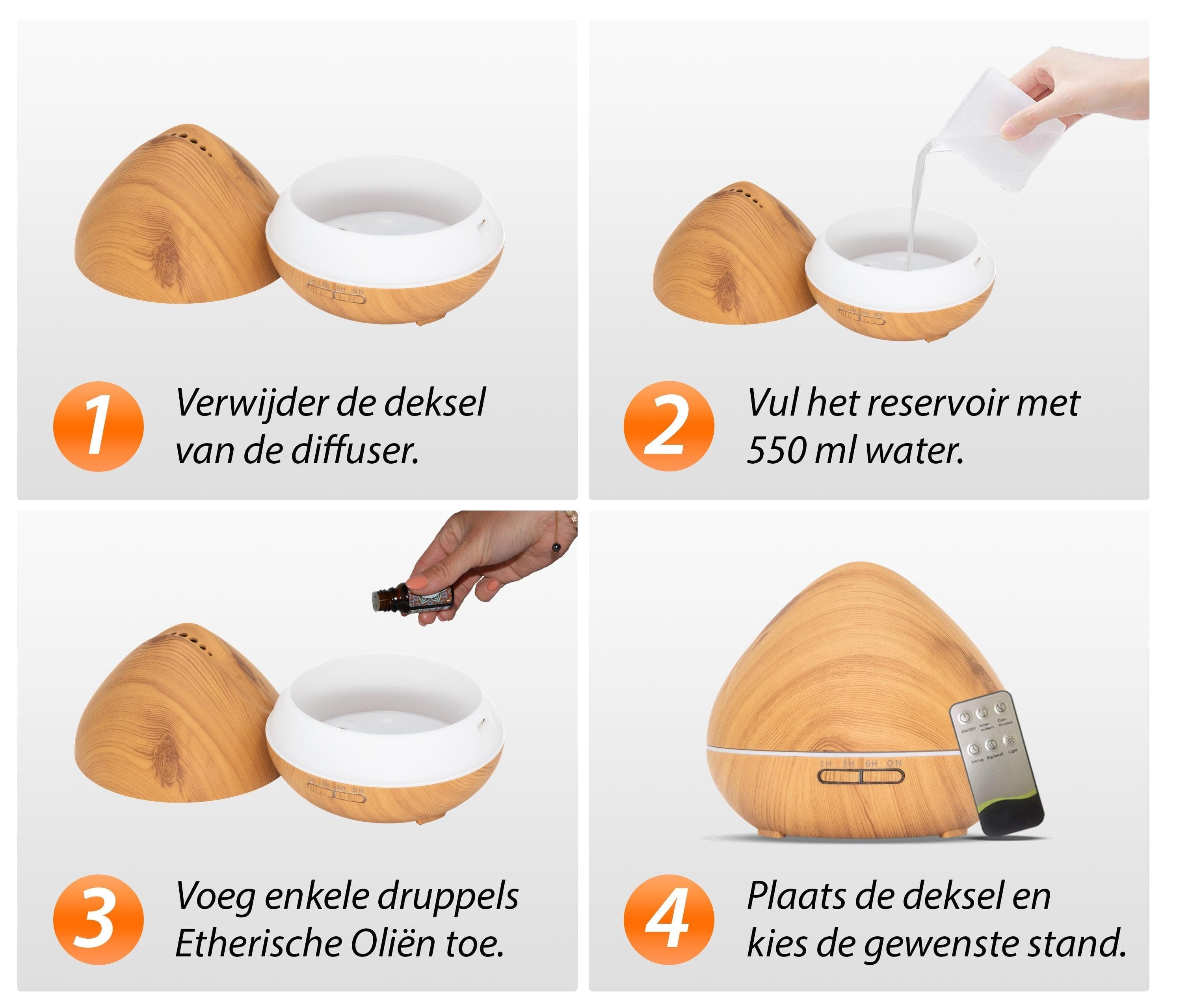 GEURTREND® Zen Pro - Light Wood - Aroma Diffuser 7091048755772 5587.Zen Light Geurtrend