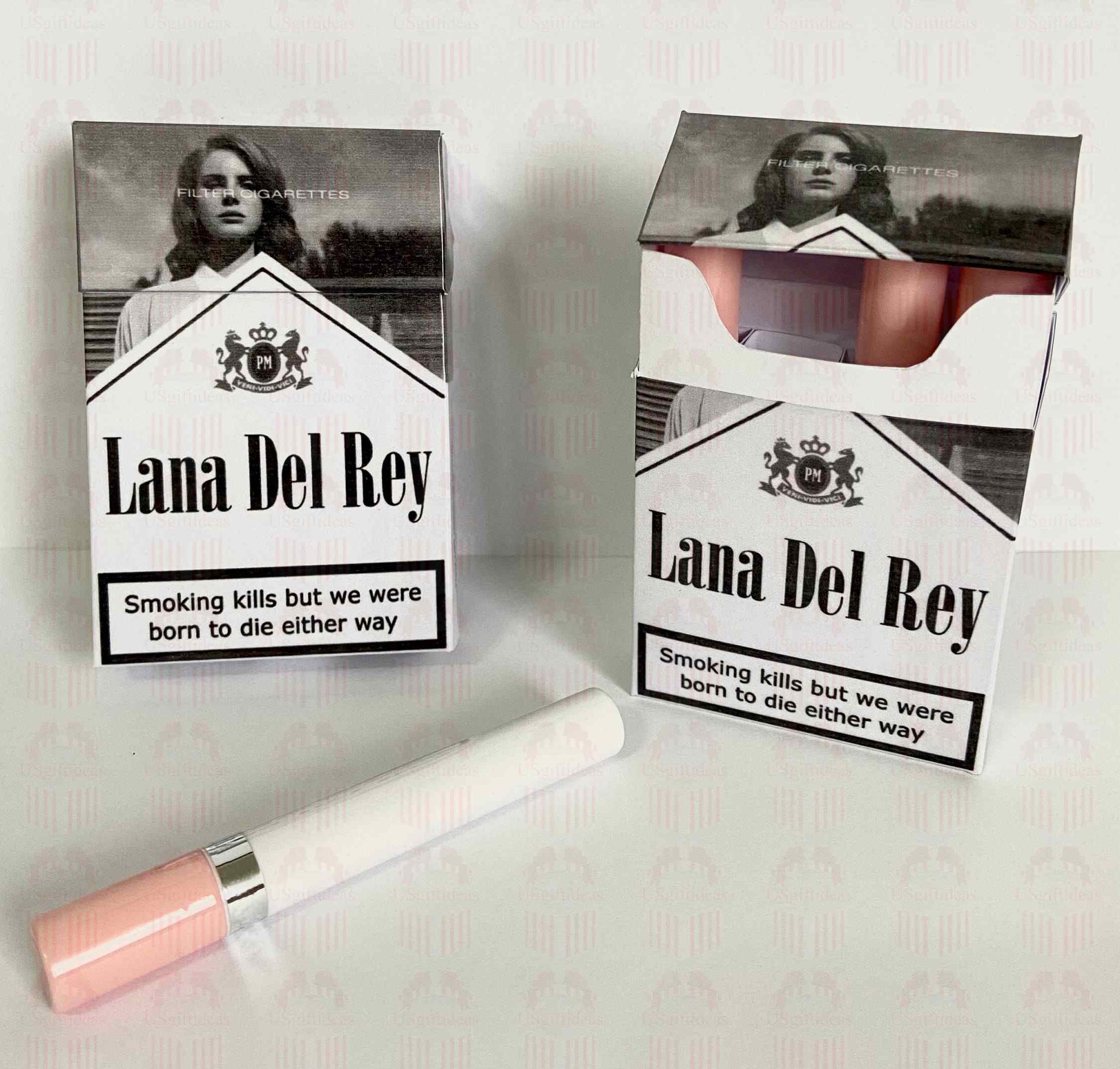 Lana Del Rey Lipstick Set, Personalized Christmas Gifts, Lana Del Rey Poster Cigarette Box