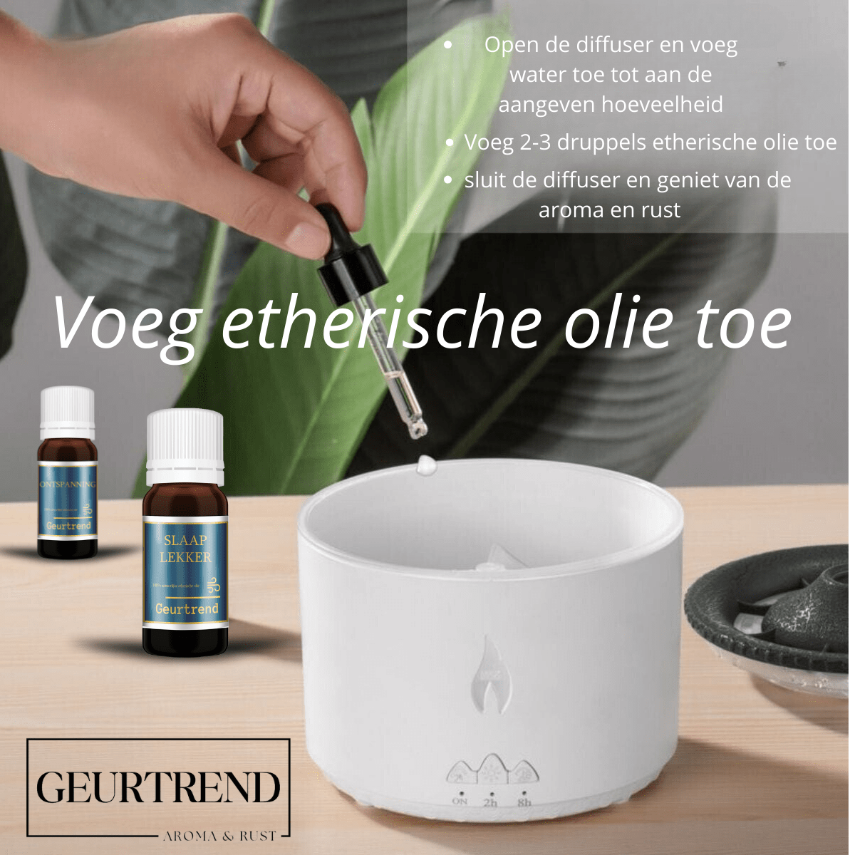 39050207 Geurtrend Vulkaan Aroma Diffuser | Creëer een heerlijke leefomgeving Geurtrend