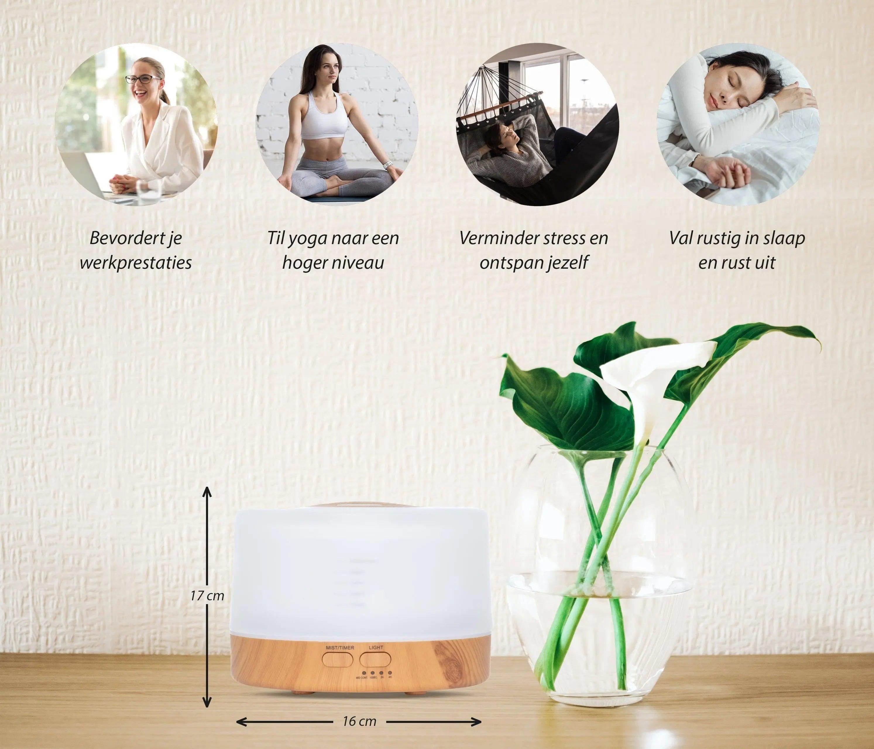 GEURTREND Happiness Pro - Light Wood - Aroma Diffuser 7091048830462 5587.Happiness Light Geurtrend