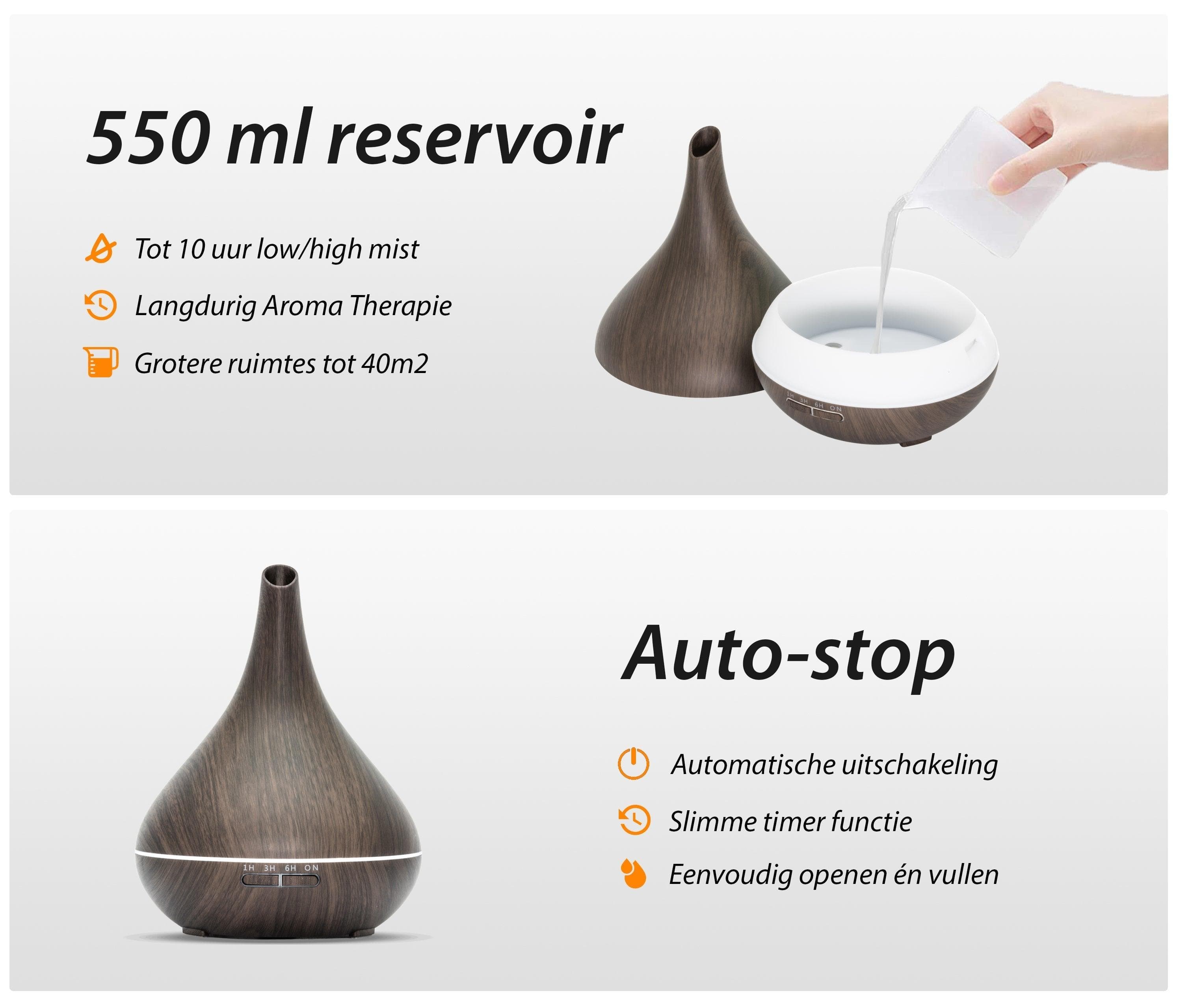 GEURTREND® Lotus Pro - Dark Wood - Aroma Diffuser 7091049673655 5587.Lotus Dark Geurtrend