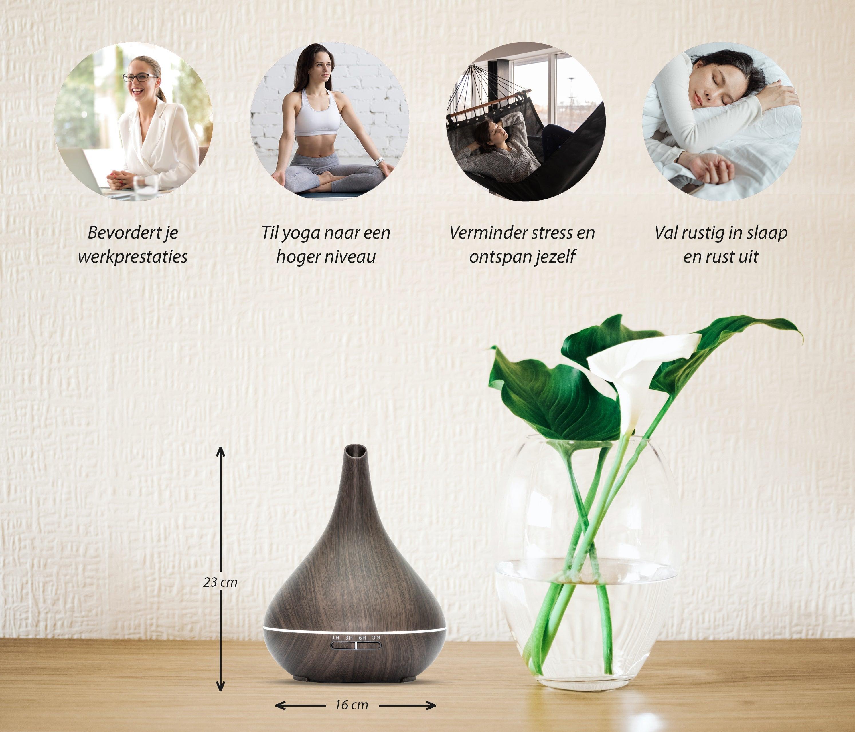 GEURTREND® Lotus Pro - Dark Wood - Aroma Diffuser 7091049673655 5587.Lotus Dark Geurtrend